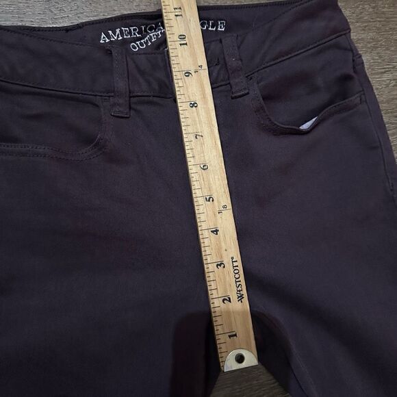 American Eagle Hi Rise Jegging Crop Jenas Womens Size 0 Purple Super Stretch - Picture 10 of 11